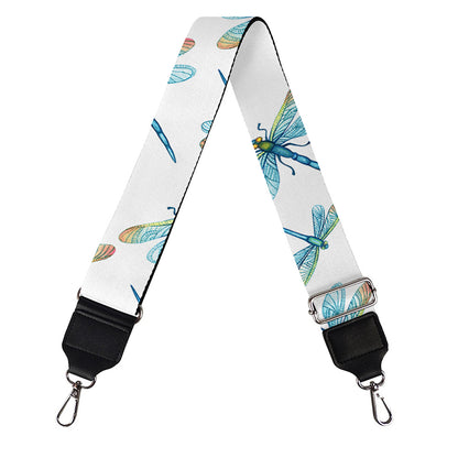 Watercolor Dragonfly Pattern Print Bag Strap