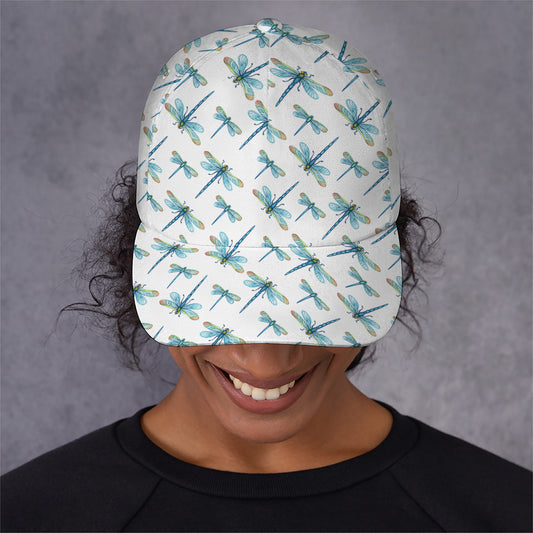 Watercolor Dragonfly Pattern Print Baseball Cap