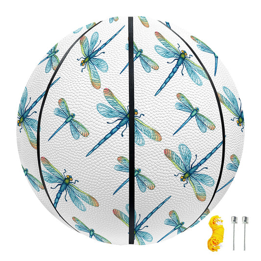 Watercolor Dragonfly Pattern Print Basketball