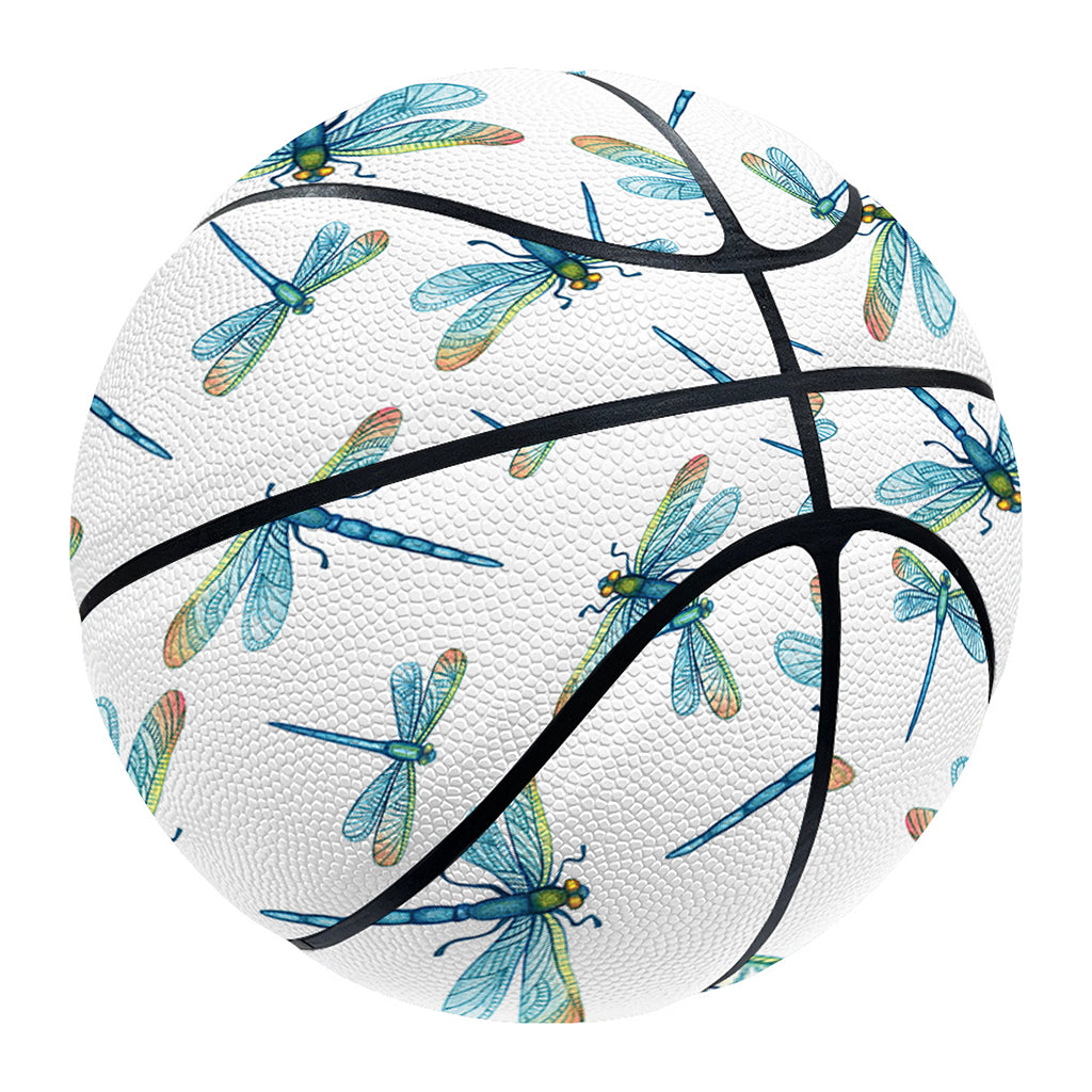 Watercolor Dragonfly Pattern Print Basketball