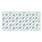 Watercolor Dragonfly Pattern Print Beach Towel