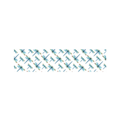 Watercolor Dragonfly Pattern Print Bed Runner