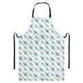 Watercolor Dragonfly Pattern Print Bib Apron With Pocket
