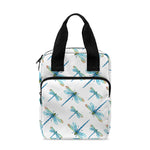 Watercolor Dragonfly Pattern Print Bible Tote Bag