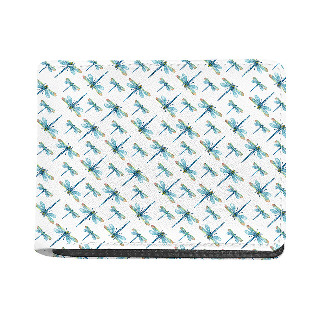Watercolor Dragonfly Pattern Print Bifold Wallet