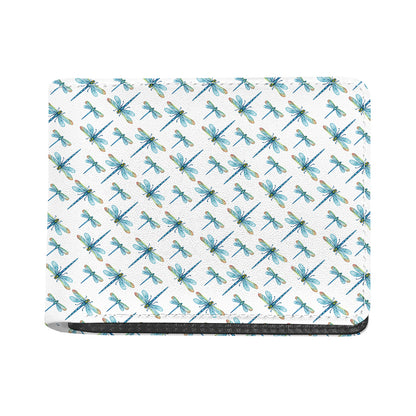 Watercolor Dragonfly Pattern Print Bifold Wallet