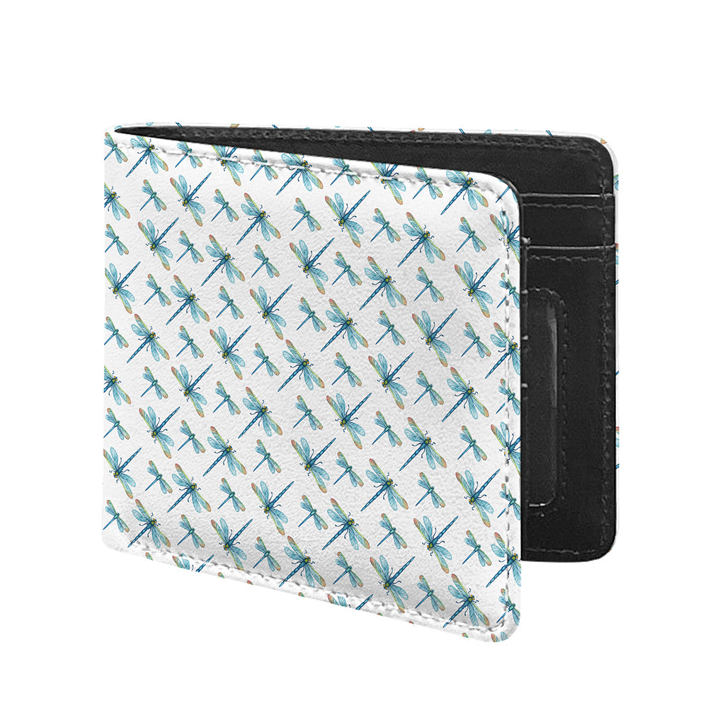Watercolor Dragonfly Pattern Print Bifold Wallet
