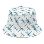 Watercolor Dragonfly Pattern Print Bucket Hat