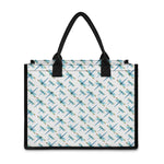 Watercolor Dragonfly Pattern Print Canvas Tote Bag