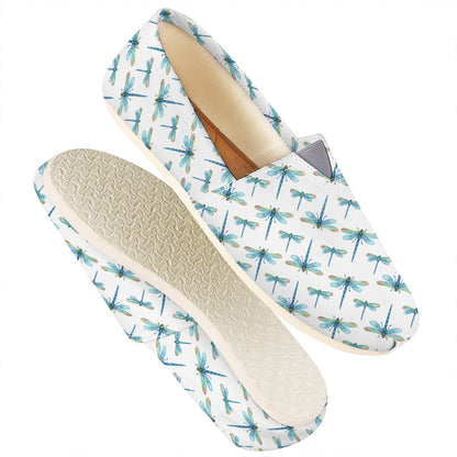 Watercolor Dragonfly Pattern Print Casual Shoes