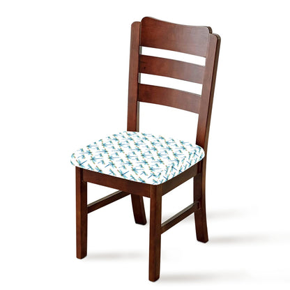 Watercolor Dragonfly Pattern Print Chair Cushion Cover