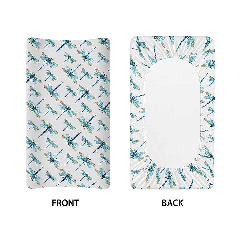 Watercolor Dragonfly Pattern Print Changing Pad Cover