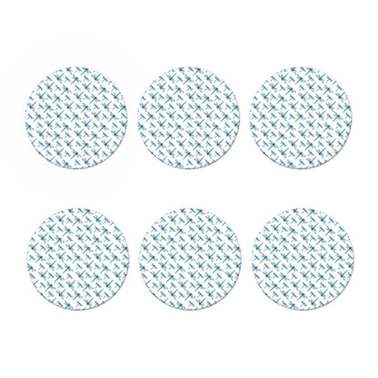 Watercolor Dragonfly Pattern Print Coaster Set