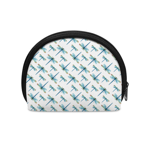 Watercolor Dragonfly Pattern Print Coin Purse
