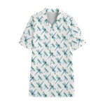 Watercolor Dragonfly Pattern Print Cotton Hawaiian Shirt