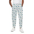 Watercolor Dragonfly Pattern Print Cotton Sweatpants
