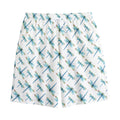 Watercolor Dragonfly Pattern Print Cotton Shorts