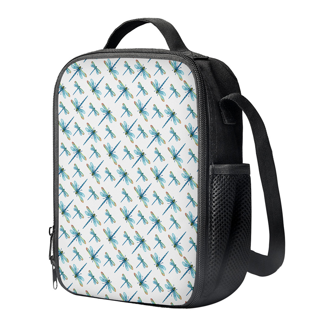 Watercolor Dragonfly Pattern Print Crossbody Lunch Bag