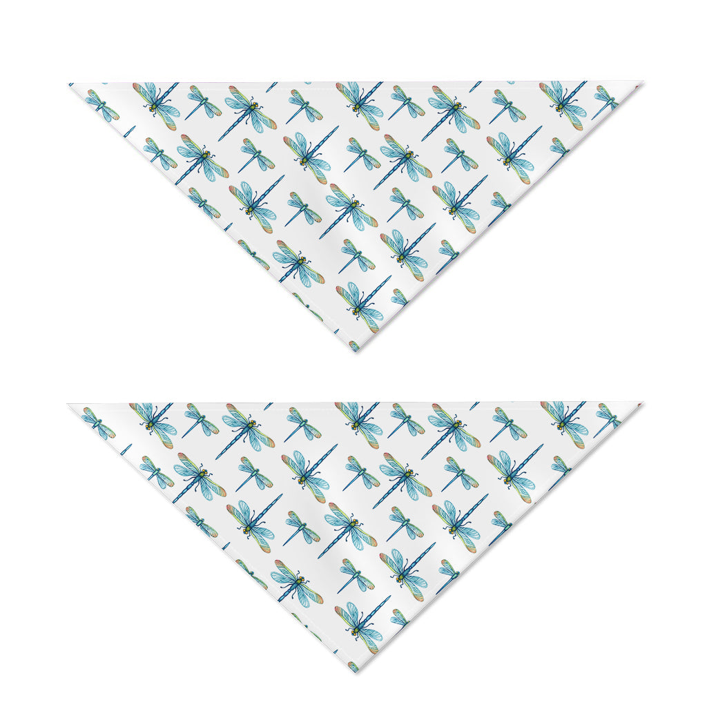 Watercolor Dragonfly Pattern Print Dog Bandana