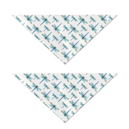Watercolor Dragonfly Pattern Print Dog Bandana