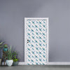 Watercolor Dragonfly Pattern Print Door Sticker