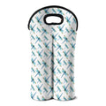 Watercolor Dragonfly Pattern Print Double Neoprene Wine Tote