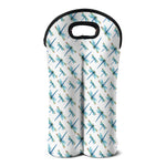 Watercolor Dragonfly Pattern Print Double Neoprene Wine Tote