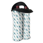 Watercolor Dragonfly Pattern Print Double Neoprene Wine Tote