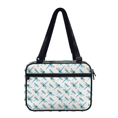 Watercolor Dragonfly Pattern Print Double Strap Bible Bag