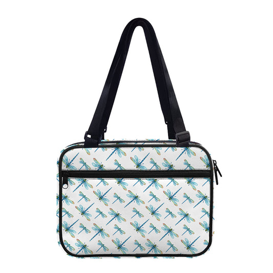 Watercolor Dragonfly Pattern Print Double Strap Bible Bag