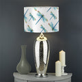 Watercolor Dragonfly Pattern Print Drum Lamp Shade