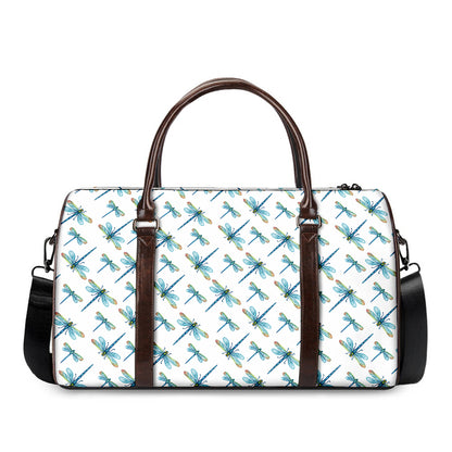 Watercolor Dragonfly Pattern Print Duffle Bag