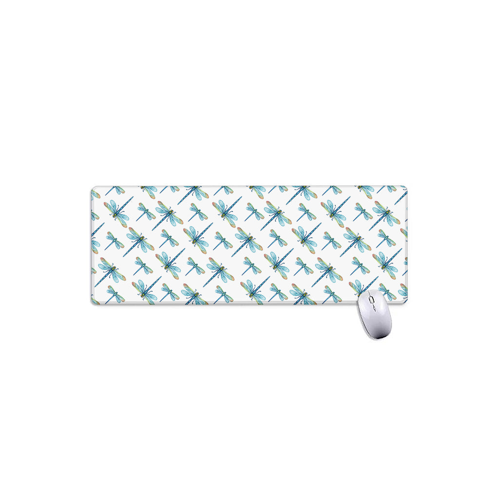 Watercolor Dragonfly Pattern Print Extended Mouse Pad