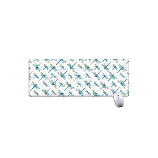 Watercolor Dragonfly Pattern Print Extended Mouse Pad