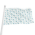 Watercolor Dragonfly Pattern Print Flag