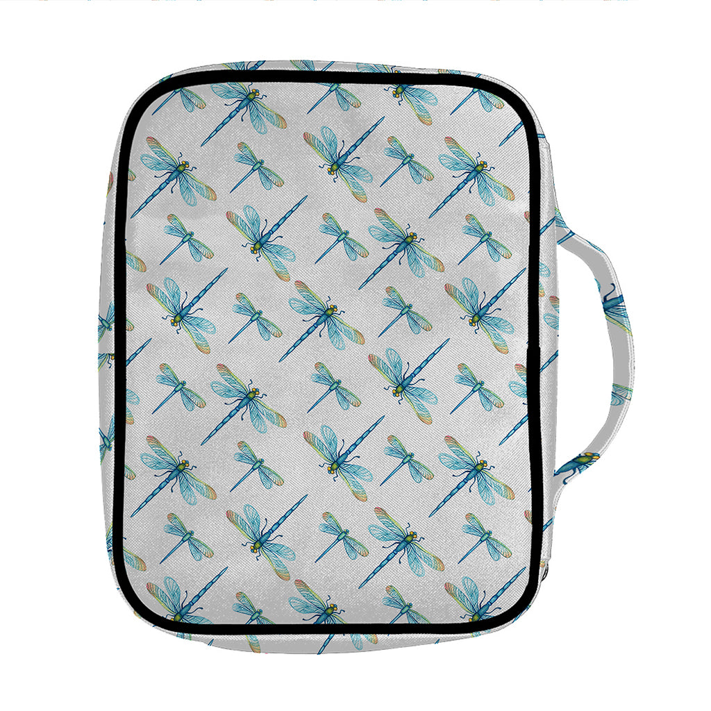 Watercolor Dragonfly Pattern Print Front Pocket Bible Bag