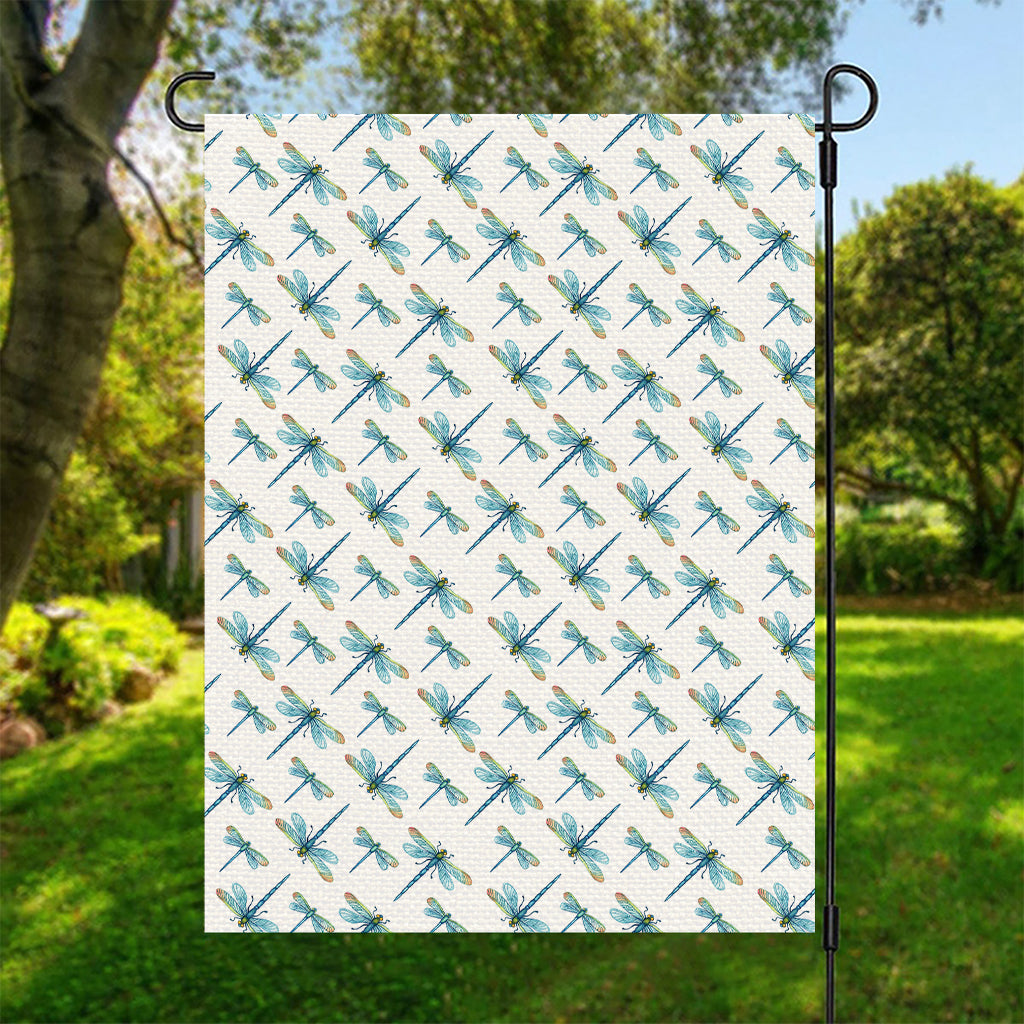 Watercolor Dragonfly Pattern Print Garden Flag