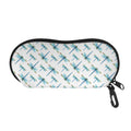 Watercolor Dragonfly Pattern Print Glasses Case