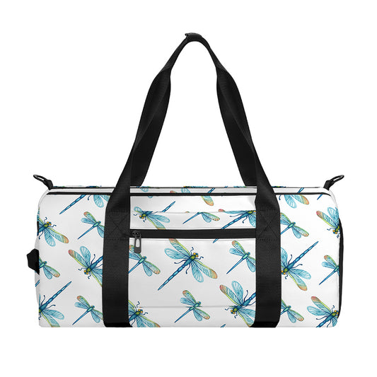 Watercolor Dragonfly Pattern Print Gym Bag