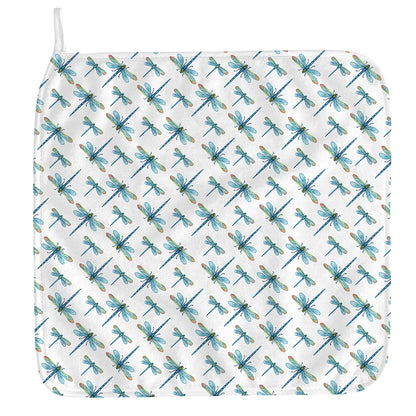 Watercolor Dragonfly Pattern Print Hand Towel