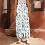 Watercolor Dragonfly Pattern Print Harem Pants