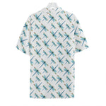 Watercolor Dragonfly Pattern Print Hawaiian Shirt