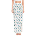 Watercolor Dragonfly Pattern Print High Slit Maxi Skirt