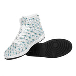 Watercolor Dragonfly Pattern Print High Top Leather Sneakers