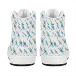Watercolor Dragonfly Pattern Print High Top Leather Sneakers