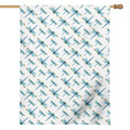 Watercolor Dragonfly Pattern Print House Flag