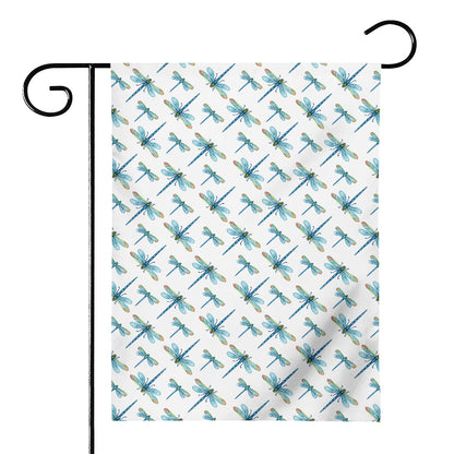 Watercolor Dragonfly Pattern Print House Flag