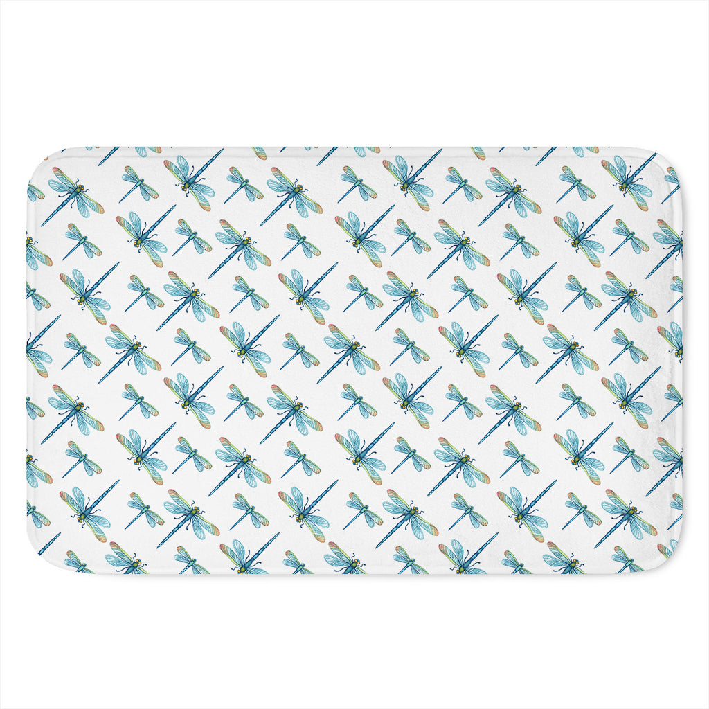 Watercolor Dragonfly Pattern Print Indoor Door Mat