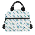 Watercolor Dragonfly Pattern Print Insulated Lunch Bag