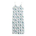 Watercolor Dragonfly Pattern Print Jersey Midi Cami Dress